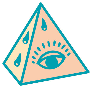 Color sticker of groove psychedelic eye Retro design of hipster icons Doodle style graphic. Vintage trippy cartoon. 60 70 80 90 trendy PNG  symbols