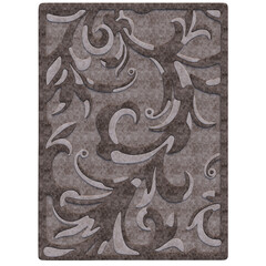 carpet for interior isolated on transparent background, home decor, 3D illustration, cg render
