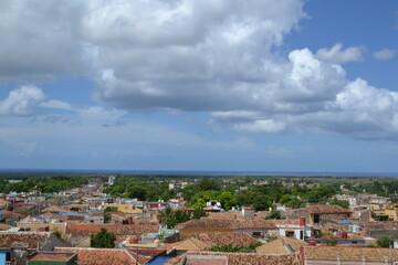 Trinidad, Cuba, 10 aout 2014 : vue sur les toits de Trinidad qepuis le haut du palais Cantero