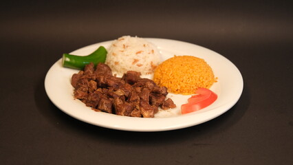 meat and salad