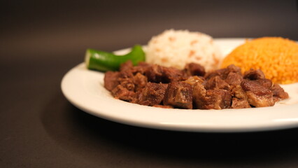 meat and salad