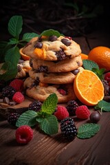 Fototapeta premium New york chocolat cookies with chips