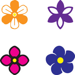 vector flower drawing designs