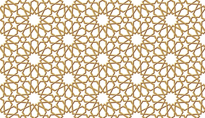 Seamless gold pattern in authentic arabian style.