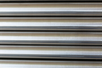 close up of metal pipe stainless steel