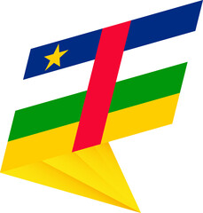 Flag of Central African Republic, modern pin flag