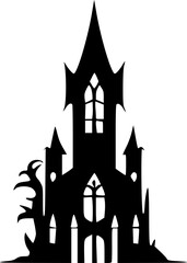 Gothic | Minimalist and Simple Silhouette - Vector illustration