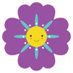 Groovy Flower Cartoon