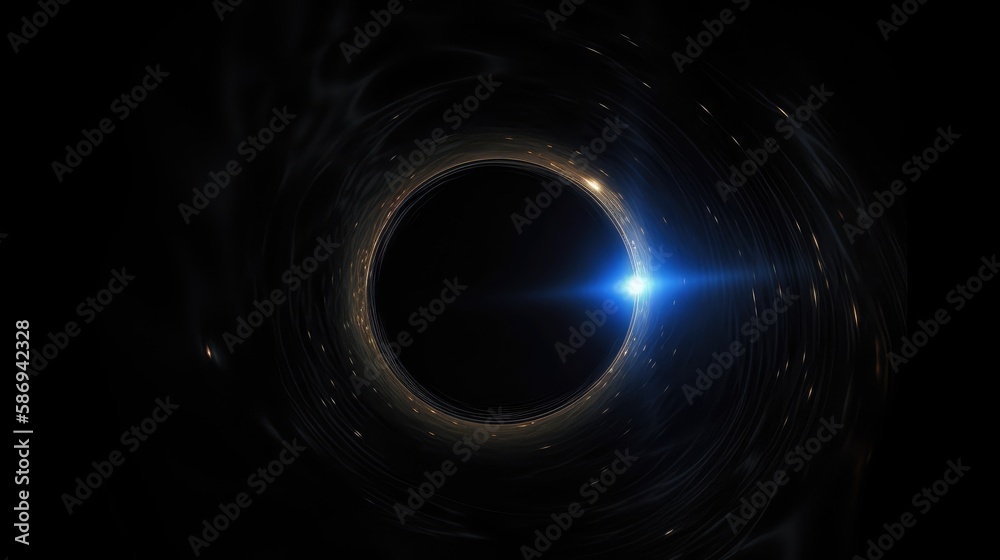 Canvas Prints a black hole in space. generative ai