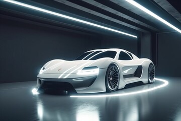Plakat Futuristic car concept design by generative ai