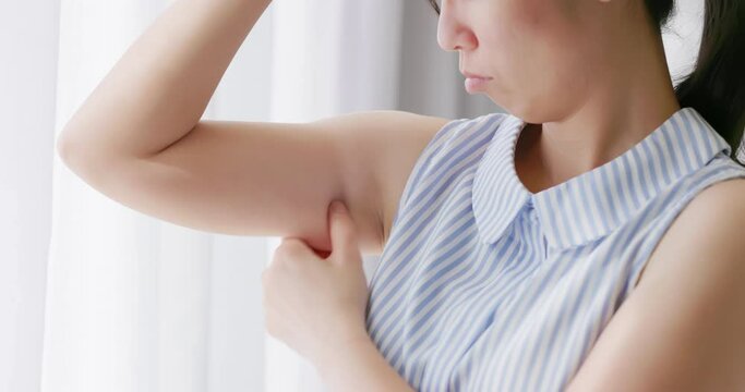 Asian girl excess arm fat