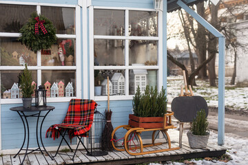 Kiev, Ukraine - December 23, 2022: Christmas market on the vdng