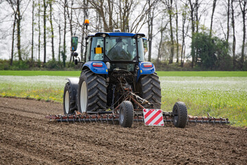 tractor working in the field