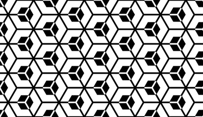 Abstract Seamless Geometric Hexagons Pattern.