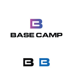 letter B C initial logo design colorful illustration template