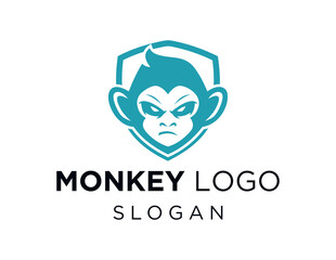 Logo about Monkey on white background. created using the CorelDraw application.