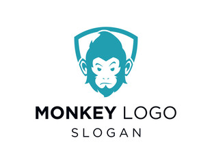Logo about Monkey on white background. created using the CorelDraw application.