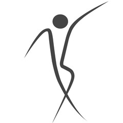 Abstract female figures in movement