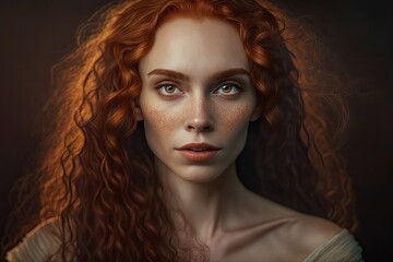 Obraz premium Portrait of beauty woman. Generative Ai