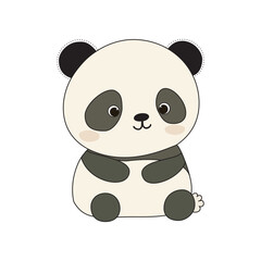 Cute bamboo panda
