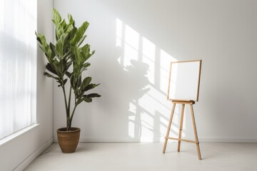 design scene with a plant Generative Ai