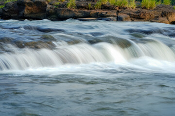 Obraz premium Small Water fall Long Exposure river stream