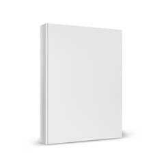 Naklejka premium Vector template of vertical book cover. Hardcover or softcover for publishers or promotional literature. Mockup or closeup for paper design. Reading and education, knowledge materials, school theme.