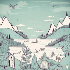 La mer et les montagnes