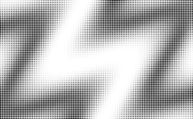 Monochrome gradient halftone dots background. Vector illustration