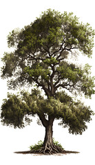 oak tree isolated on blank background PNG