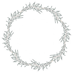 Floral wreath watercolor