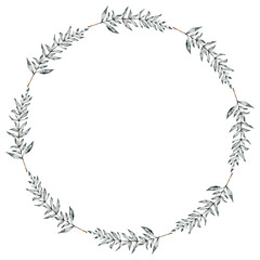 Floral wreath watercolor