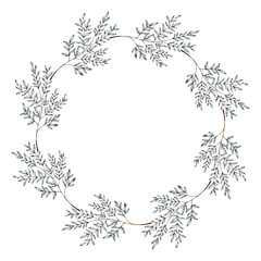 Floral wreath watercolor
