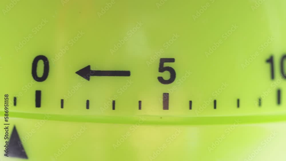 Aufkleber the timer scale rotates in a circle from one to sixty