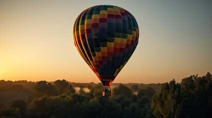 Obraz premium Hot Air Balloon at Sunset