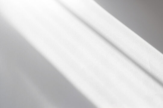 Abstract lines, shadows, light from window on white paper as overlay, texture or background, PNG