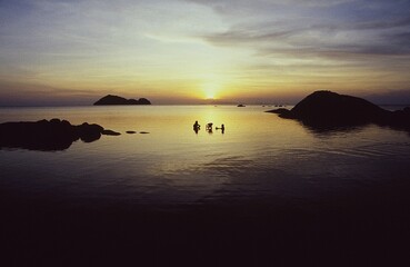 sunset over the ocean