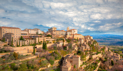 Fototapeta na wymiar Beautiful medieval town Gordes - Provence, France