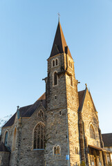 Fototapeta na wymiar Catholic church in Interlaken in Switzerland