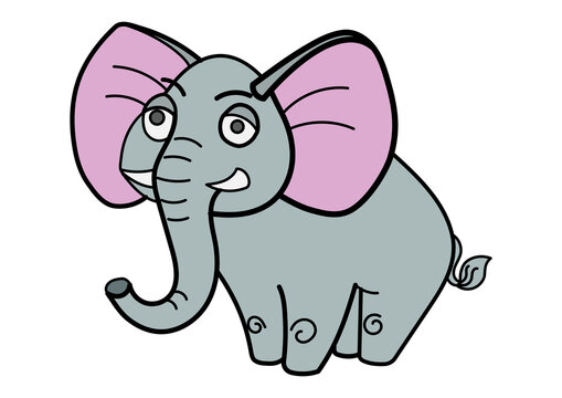 Elephant african savannah cartoon PNG illustration with transparent background