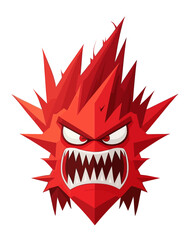 devil mascot, red devil, angry monster vector illustration