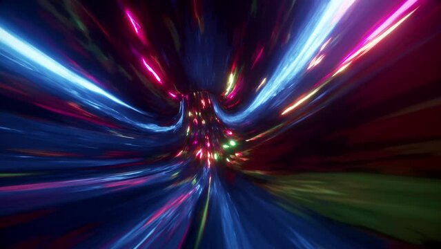 3D Swirl Teleport Trippy Tunnel Vj loop background texture 4k Warmhole Colorful Universe Glowing Hyper Jump Psychedelic Festival Backdrop