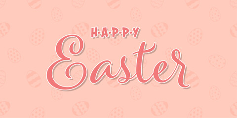 Happy Easter isolated with white background. EPS 10 vector royalty free stock illustration for greeting card, ad, poster, flier, blog, article.
