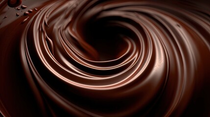 Obraz na płótnie Canvas Mesmerizing Chocolate Swirl Pattern. Generative AI.