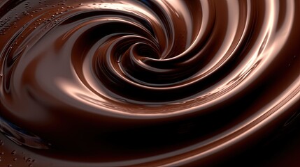 Mesmerizing Chocolate Swirl Pattern. Generative AI.