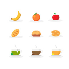 Set of food elements