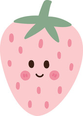 Healthy Fruit hand drawn design in pastel colors