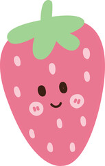 Healthy Fruit hand drawn design in pastel colors