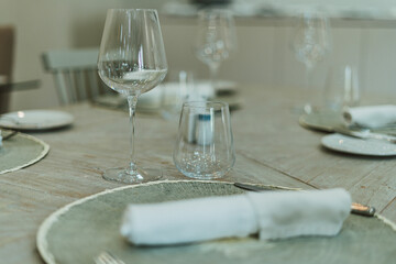 table setting for a dinner