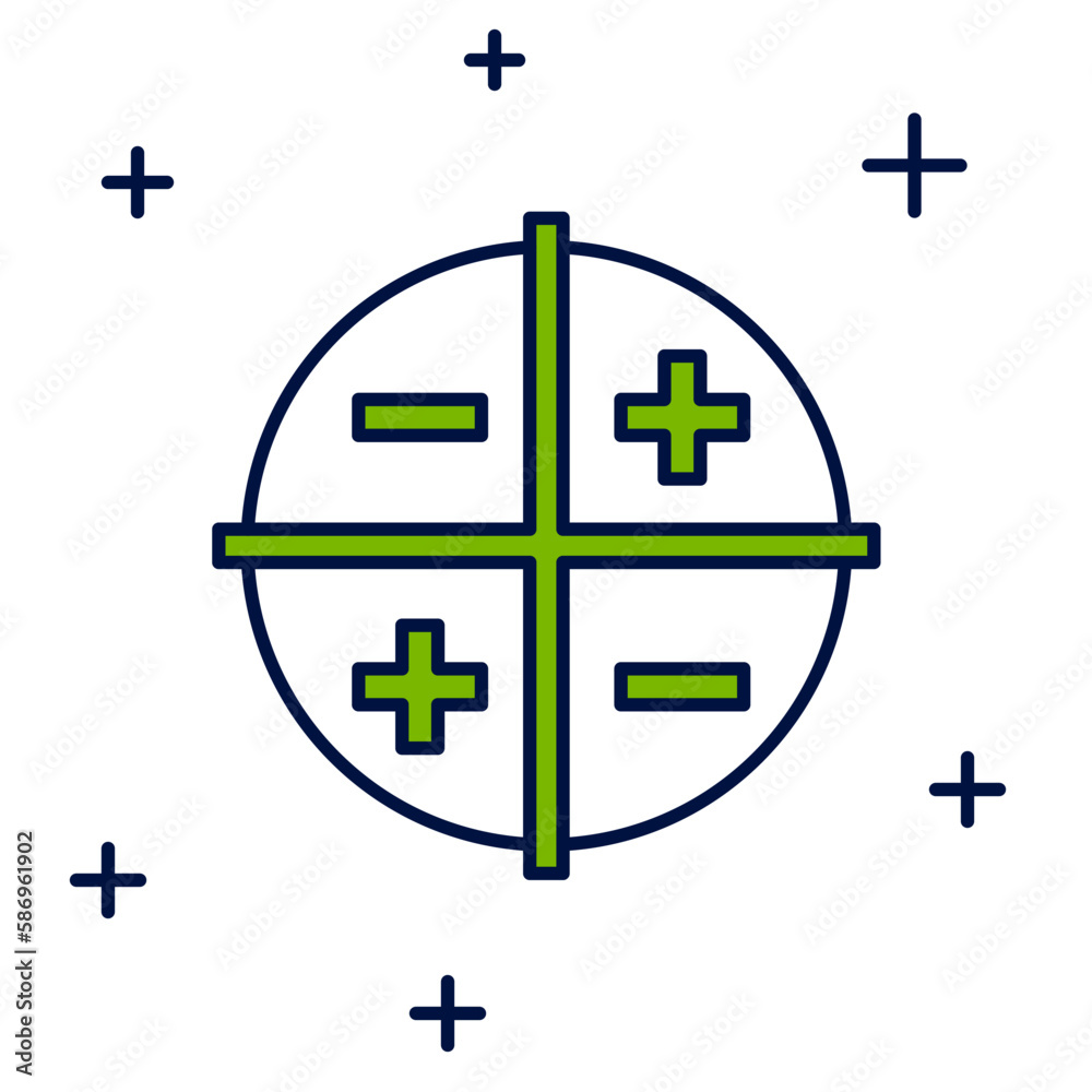 Poster filled outline xyz coordinate system icon isolated on white background. xyz axis for graph statistic